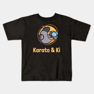 Karate & Ki Pigeon Monk Design Kids T-Shirt